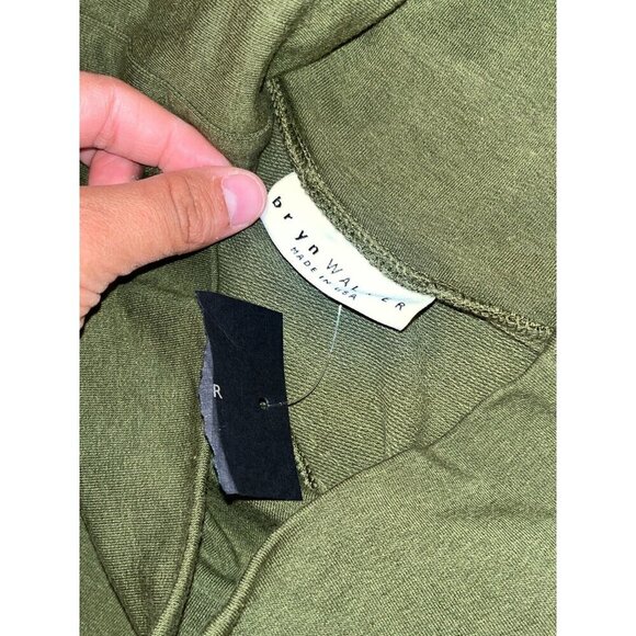 NWT Bryn Walker Olive Green Cowl Neck 3/4 Sleeve Loose Fit Tunic Top womens Smal - Picture 6 of 11